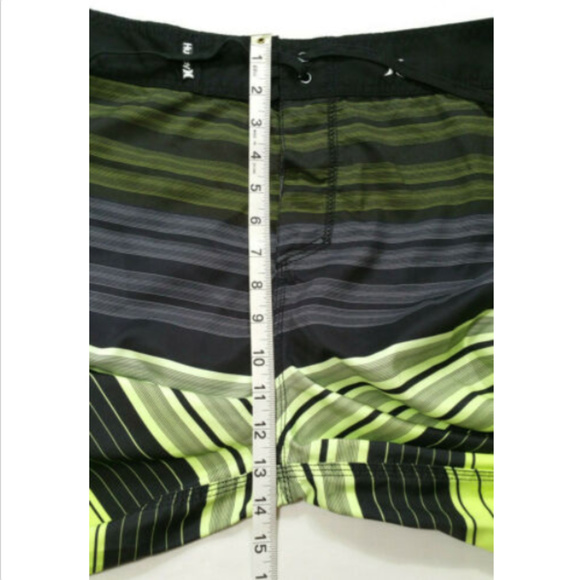 *SOLD* HURLEY Swim Board Shorts Drawstring Striped - Picture 5 of 8
